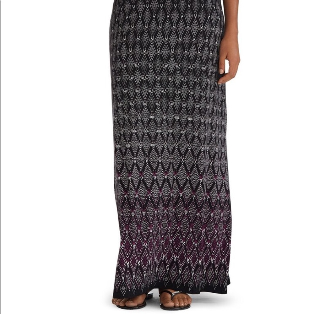 White House Black Market Purple Maxi Skirt M
